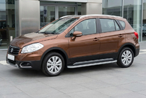 Suzuki SX4 S-Cross 2013–2016 Side steps Tayga Grey (2 stuks, aluminium) foto 1