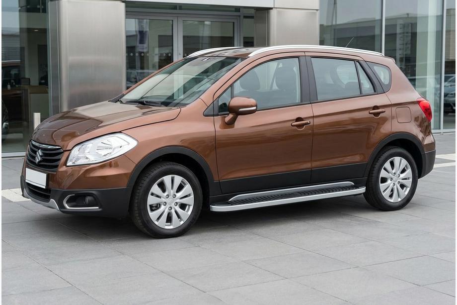 Suzuki SX4 S-Cross 2013–2016 Side steps Tayga Grey (2 stuks, aluminium) Image