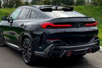 BMW X6 G06 2019–2027 Achterbumperdiffuser met LRT uitlaattips (voor M-Sport 2023+, Carbon) foto 2
