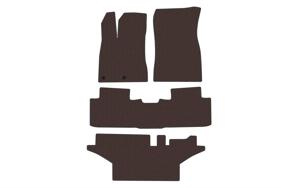 Peugeot 5008 2024– Rubberen automatten Carsuit (3 rijen, bruin) Image