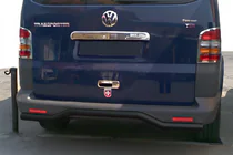 Volkswagen T5 Multivan 2003–2010 Achterrolbeugel Wave Black (RVS) foto 1
