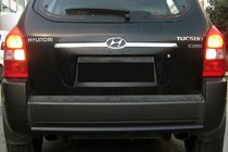 Hyundai Tucson JM 2004– Achterbeschermbeugel AK002 Black (RVS) foto 1