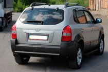 Hyundai Tucson JM 2004– Achterbeschermbeugel AK002 Black (RVS) foto 2