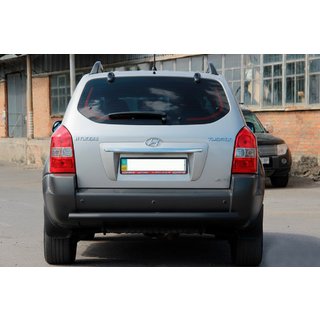 Achterbeschermbeugel AK002 Black (RVS) Hyundai Tucson JM 2004– foto 3