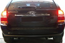 Kia Sportage 2004–2010 Achterbeschermbeugel AK002 Black (RVS) foto 3