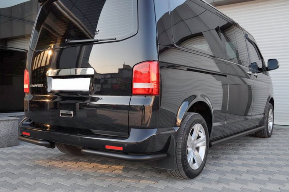 Volkswagen T5 Transporter 2003–2010 Achterhoekbeschermers AK003 Black (2 st., roestvrij staal) Foto 3