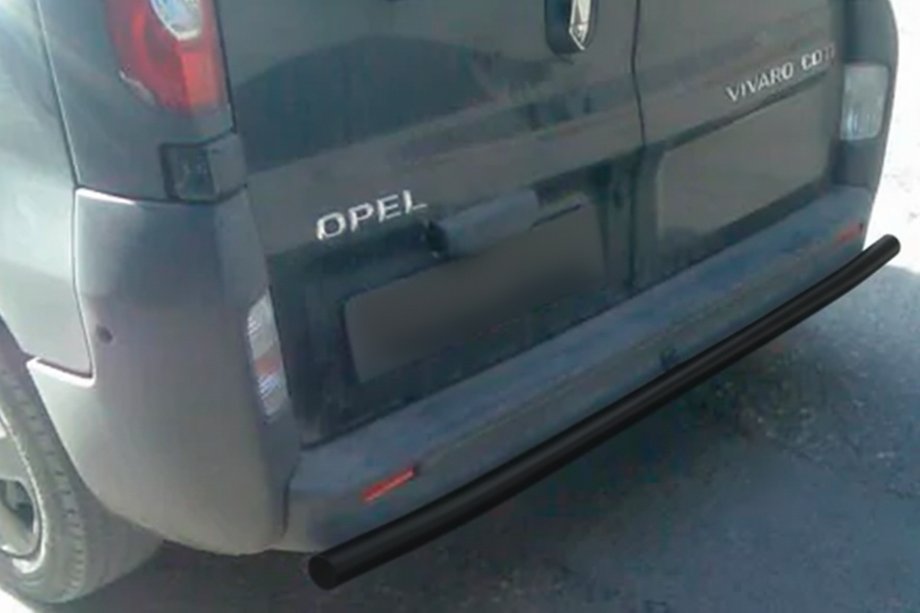 Opel Vivaro 2001–2015 Achterbumperbeschermer AK002 Black (RVS) Foto 3