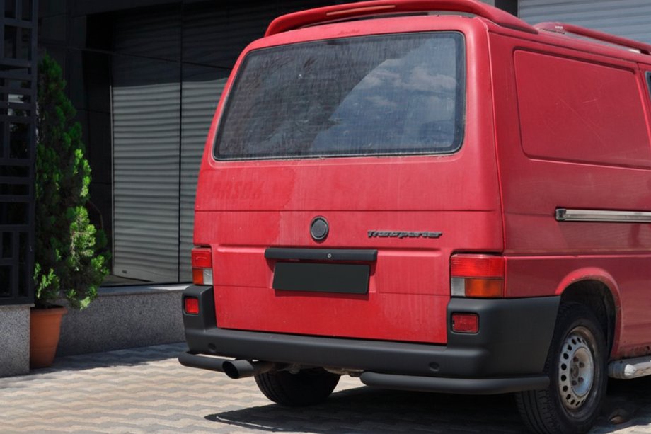 Volkswagen T4 Caravelle/Multivan 1990–2003 Achterhoekstukken AK003 Black (2 st., roestvrij staal) Foto 2