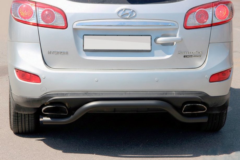 Hyundai Santa Fe 2 2006–2012 Achterbeugel AK007-2 Black (RVS) Image