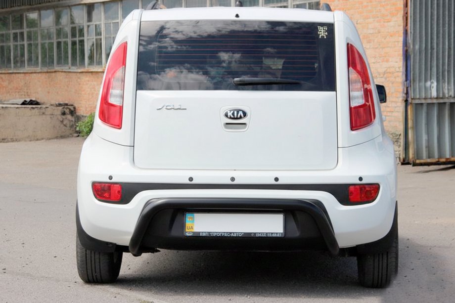 Kia Soul I 2008–2013 Achterbeschermbeugel AK002 Black (RVS) Image