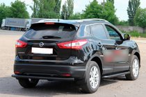 Nissan Qashqai 2014–2021 Achterbeschermbeugel AK002 Black (RVS) foto 1