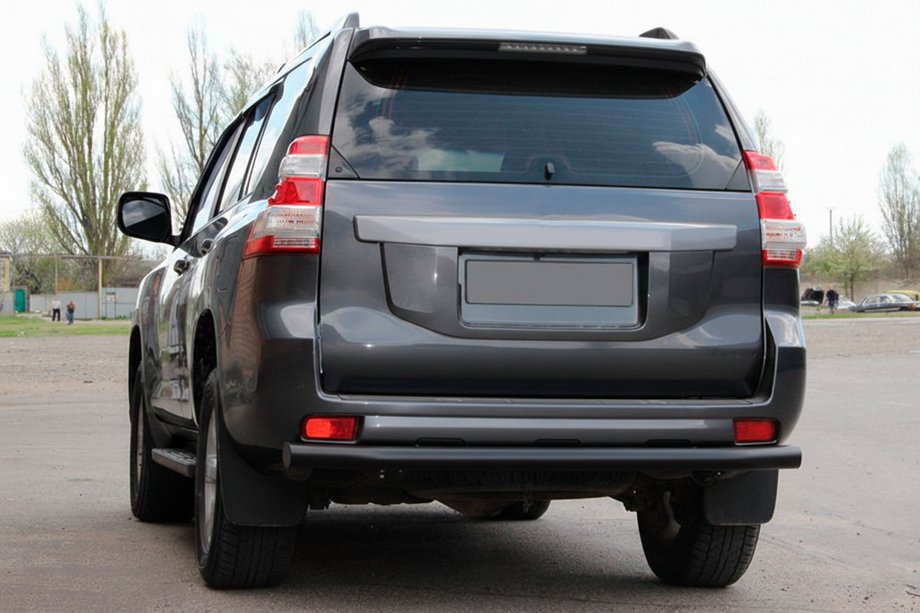 Toyota Land Cruiser Prado 150 2009–2023 Achterbeschermbeugel AK002 Black (RVS) Foto 7