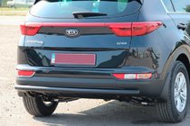 Kia Sportage 2015–2021 Achterbumperbeschermer AK002 Black (RVS) foto 1