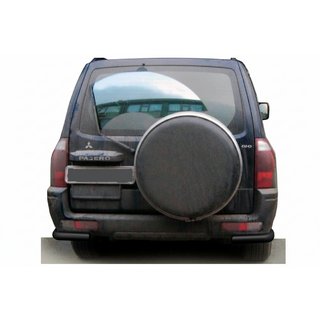 Achterbeschermbeugel AK003 Black (RVS) Mitsubishi Pajero Wagon III 1999–2006 foto 1
