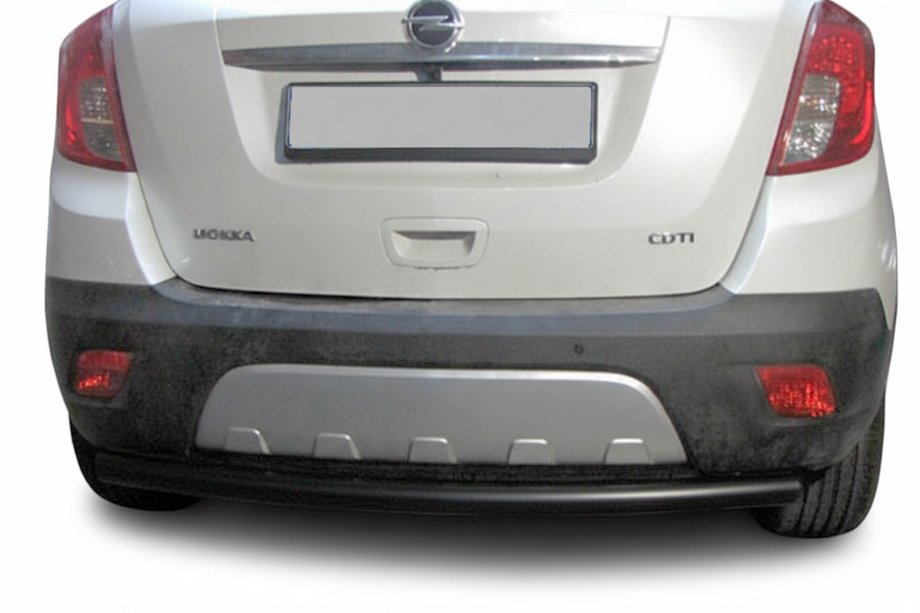 Opel Mokka 2012–2021 Achterbumperbeschermer AK002 Black (RVS) Image