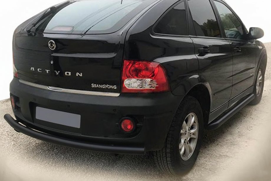 SsangYong Action 2005–2018 Achterbumperbeschermer AK002 Black (RVS) Foto 1