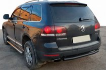 Volkswagen Touareg 2002–2010 Achterbeschermbeugel AK002 Black (2 st., RVS) foto 1