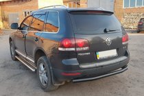 Volkswagen Touareg 2002–2010 Achterbeschermbeugel AK002 Black (2 st., RVS) foto 5