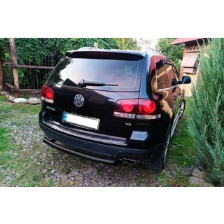 Achterbeschermbeugel AK002 Black (2 st., RVS) Volkswagen Touareg 2002–2010 foto 3