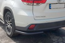 Toyota Highlander 2013–2019 Achterhoekbeugels Black (2 st., RVS) foto 1
