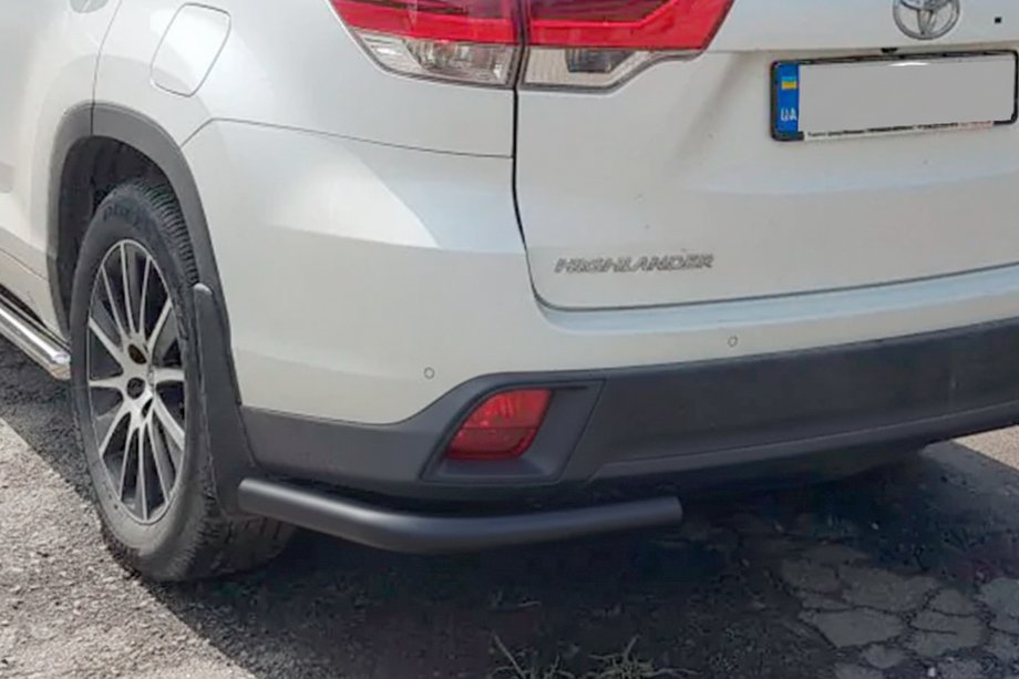 Toyota Highlander 2013–2019 Achterhoekbeugels Black (2 st., RVS) Image