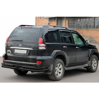 Achterste dubbele hoekbeugels AK003-1 Black (2 stuks, RVS) Toyota Land Cruiser Prado 120 2002–2009 foto 1