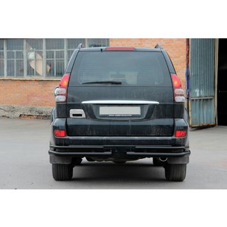 Achterste dubbele hoekbeugels AK003-1 Black (2 stuks, RVS) Toyota Land Cruiser Prado 120 2002–2009 foto 2