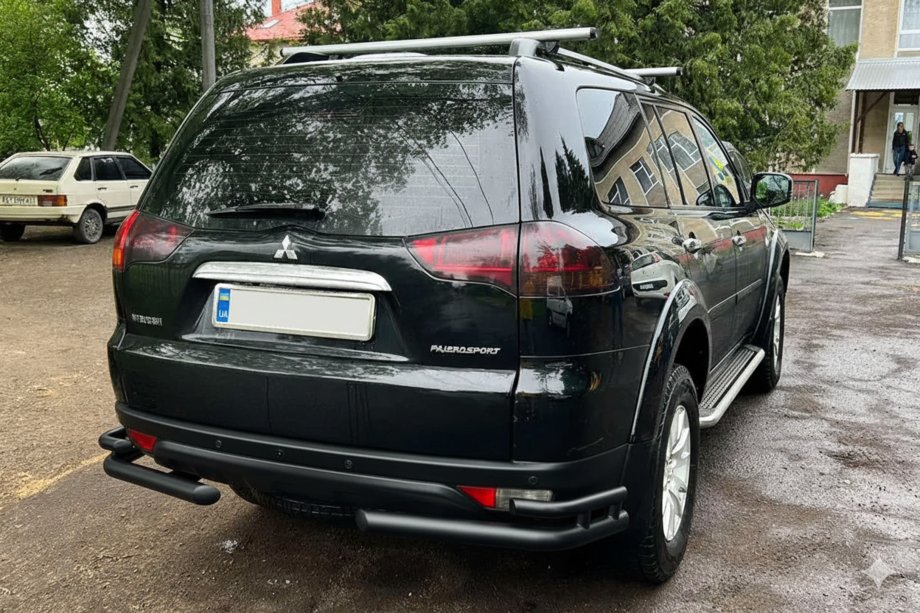 Mitsubishi Pajero Sport 2008–2015 Achterbeschermbeugel AK003-Double Black (2 st., RVS) Image