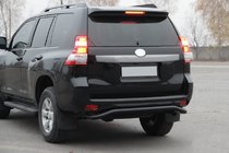 Toyota Land Cruiser Prado 150 2009–2023 Achterbeschermbeugel AK008 Black (roestvrij staal) foto 1