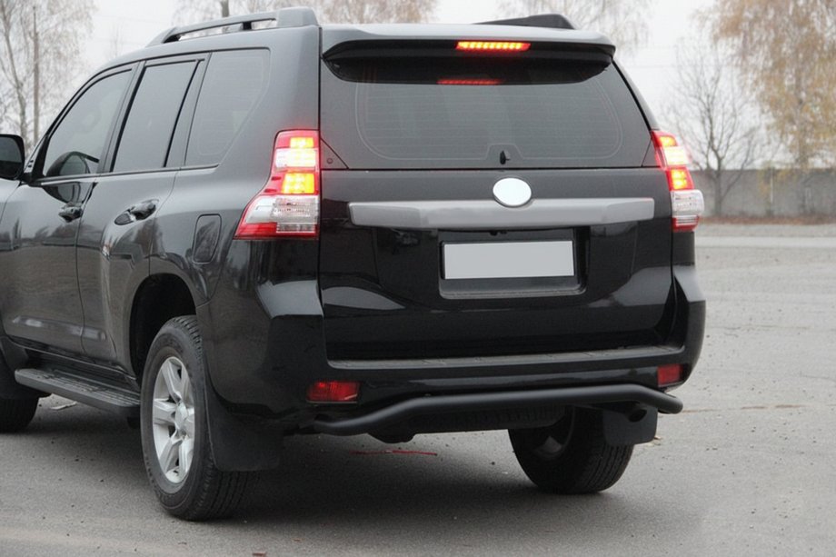 Toyota Land Cruiser Prado 150 2009–2023 Achterbeschermbeugel AK008 Black (roestvrij staal) Image