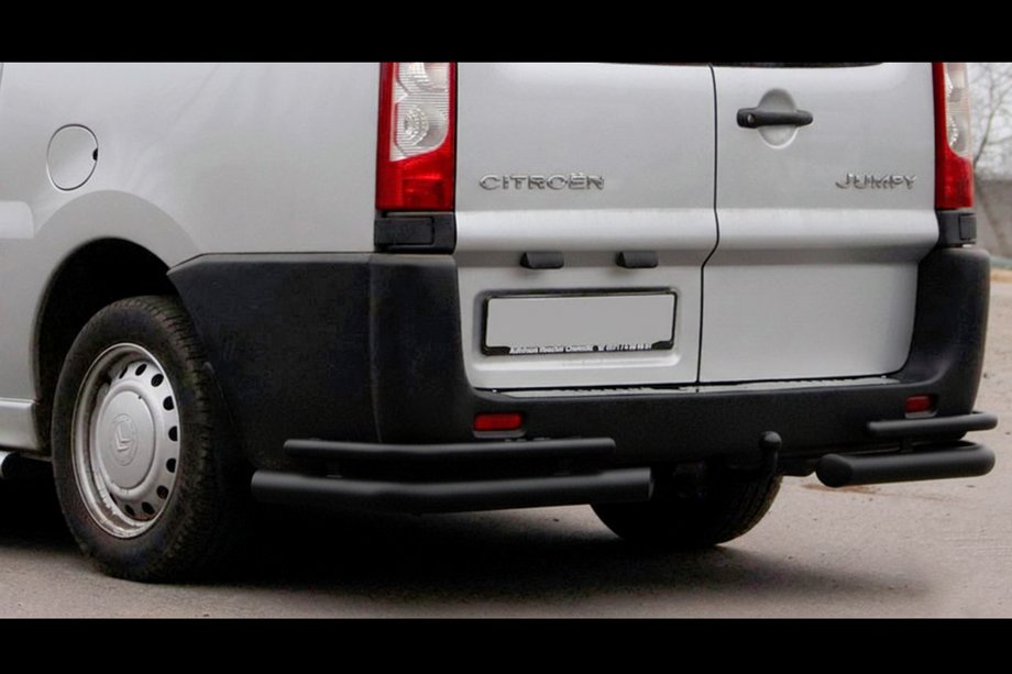 Citroen Jumpy 2007–2017 Achterhoekbeugels Double Black (2 stuks, RVS) Image