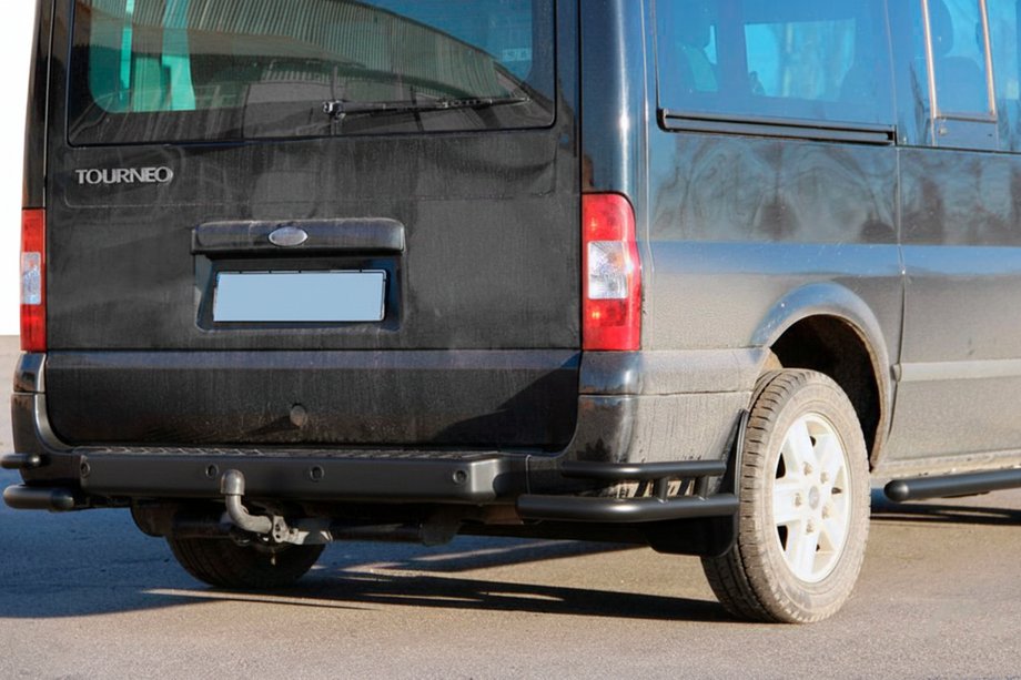 Ford Transit 2000–2014 Achterhoekbeugels AK003-Double Black (RVS) Image