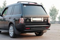 Range Rover III L322 2002–2012 Achterbumperbeugel AK002-Dubbel Black (RVS) foto 1