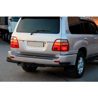Achterhoekbeschermers AK003-Double Black (2 st., RVS) Toyota Land Cruiser 100 1998–2007 foto 2