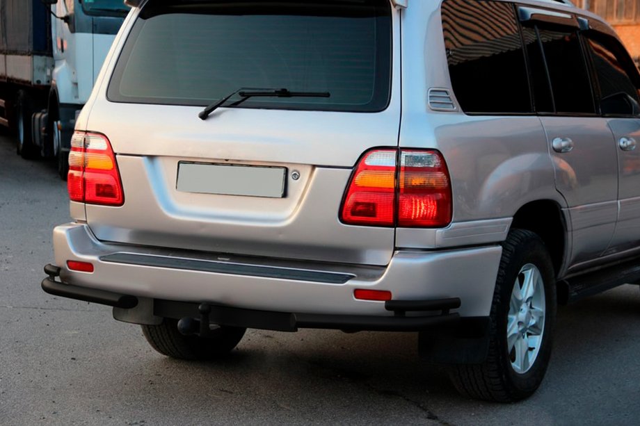 Toyota Land Cruiser 100 1998–2007 Achterhoekbeschermers AK003-Double Black (2 st., RVS) Foto 2