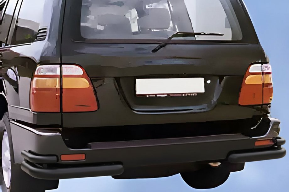 Toyota Land Cruiser 100 1998–2007 Achterhoekbeschermers AK003-Double Black (2 st., RVS) Foto 3