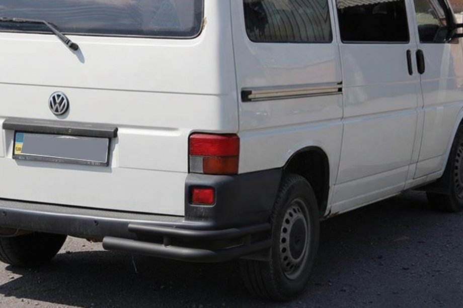 Volkswagen T4 Caravelle/Multivan 1990–2003 Dubbele achterhoekstukken AK003-Double Black (2 st., RVS) Foto 4