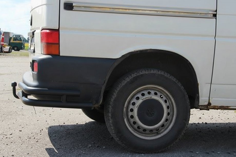 Volkswagen T4 Caravelle/Multivan 1990–2003 Dubbele achterhoekstukken AK003-Double Black (2 st., RVS) Foto 2