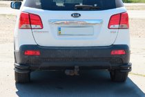 Kia Sorento II XM 2009–2014 Achterste dubbele hoekbeugels AK003-подвійний Black (RVS) foto 2