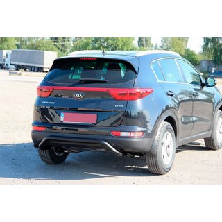 Achterbumperbeugel AK007 Black (RVS) Kia Sportage 2015–2021 foto 1