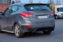 Hyundai IX-35 2010–2015 Achterbeschermbeugel AK007 Black (RVS) foto 3
