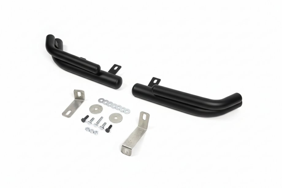 Hyundai Santa Fe 2 2006–2012 Achterste dubbele hoekbeugels AK003-Подвійний Black (RVS) Foto 1