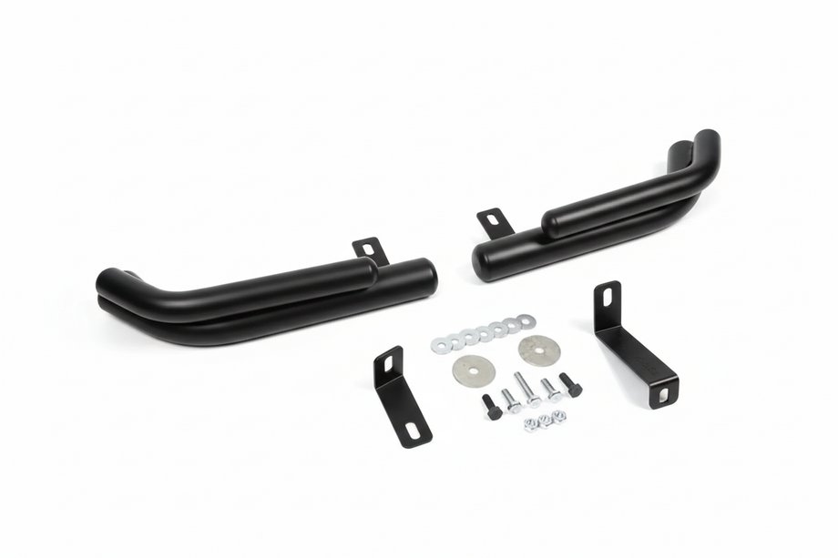 Hyundai Santa Fe 2 2006–2012 Achterste dubbele hoekbeugels AK003-Подвійний Black (RVS) Foto 2
