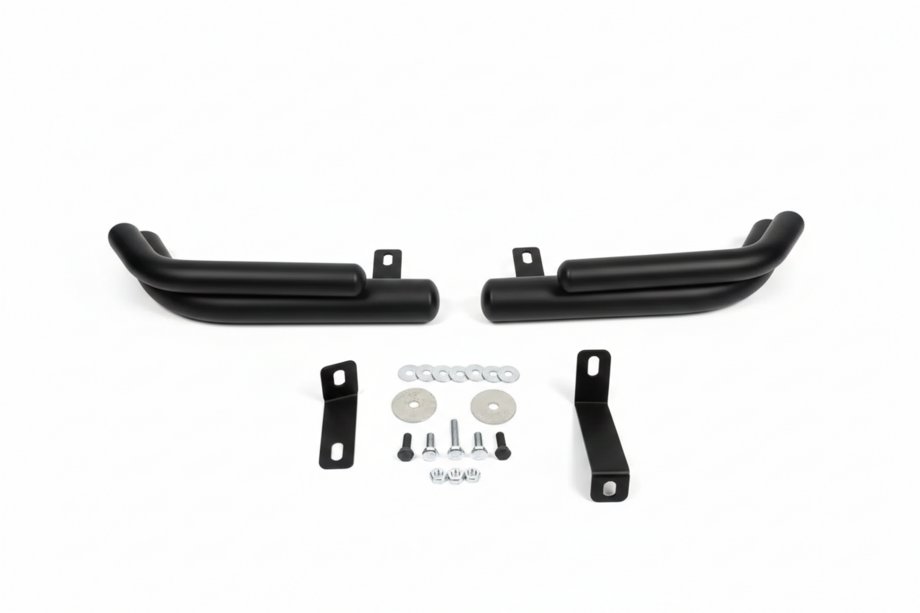 Hyundai Santa Fe 2 2006–2012 Achterste dubbele hoekbeugels AK003-Подвійний Black (RVS) Foto 3
