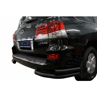 Achter dubbele hoekbeugels Black (RVS)