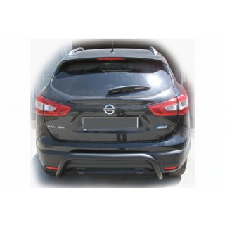 Achterbeschermbeugel AK007-2 Black (RVS) Nissan Qashqai 2014–2021