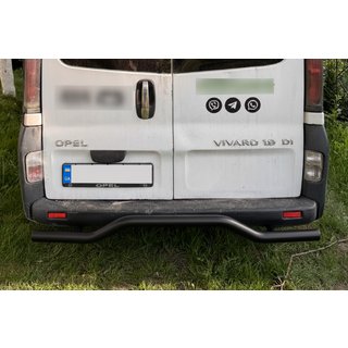 Achterbeschermbeugel AK006 Black (RVS) Opel Vivaro 2001–2015 foto 1