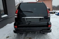 Toyota Land Cruiser Prado 120 2002–2009 Dubbele achterhoekbeugels AK003-2 Black (2 st., RVS) foto 2