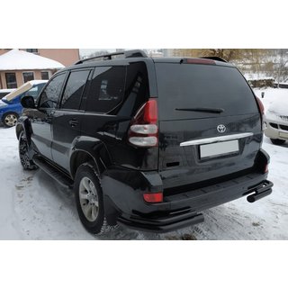 Dubbele achterhoekbeugels AK003-2 Black (2 st., RVS) Toyota Land Cruiser Prado 120 2002–2009 foto 3