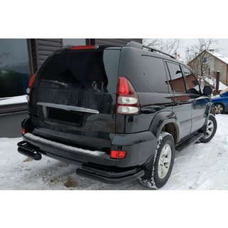 Dubbele achterhoekbeugels AK003-2 Black (2 st., RVS) Toyota Land Cruiser Prado 120 2002–2009 foto 1